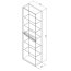 Sapho Mediena 80 Zestaw Szafka podumywalkowa 76x49x51 cm + słupek boczny 40x20x138 cm + lustro z oświetleniem LED 80x60 cm biały mat/dąb neutral KSET-045 - zdjęcie 6