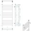 Sapho Metro Grzejnik łazienkowy 89x45 cm czarny mat IR400TB - zdjęcie 3