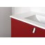 Sapho Mitra 120 Zestaw szafka podumywalkowa 119,6x45,2x55 cm + umywalka meblowa podwójna 121,5x46 cm + lustro 72x52 cm bordo/biały KSET-007 - zdjęcie 9