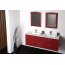 Sapho Mitra Zestaw szafka podumywalkowa 150x46x72,3 cm bordo + umywalka meblowa podwójna biała 2XMT0831601-150 - zdjęcie 5