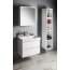 Sapho Odetta 70 Zestaw Szafka podumywalkowa 67x43,5x50 cm + umywalka meblowa 70x46 cm + szafka z lustrem i oświetleniem LED 60x15x70 cm + słupek boczny 32x30x172 cm biały KSET-055 - zdjęcie 1