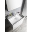 Sapho Odetta 70 Zestaw Szafka podumywalkowa 67x43,5x50 cm + umywalka meblowa 70x46 cm + szafka z lustrem i oświetleniem LED 60x15x70 cm + słupek boczny 32x30x172 cm biały KSET-055 - zdjęcie 2