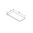 Sapho Odetta Rockstone Blat do szafki łazienkowej 96x44 cm biały mat DTR96-0101 - zdjęcie 3