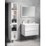 Sapho Sitia Zestaw Szafka podumywalkowa 75,6x44,1x50 cm + umywalka meblowa 80,5x46 cm + bateria umywalkowa + lustro z oświetleniem LED 80x60 cm + słupek boczny 35x31,9x172 cm biały mat/chrom KSET-033 - zdjęcie 2