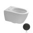Scarabeo Moon Zestaw Toaleta WC 50,5x36 cm bez kołnierza + deska wolnoopadająca lava 5520CL37+5530B37 - zdjęcie 5