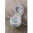 Scarabeo Planet Zestaw Toaleta WC podwieszana 50x45 cm Clean Flush bez kołnierza z deską sedesową wolnoopadającą, biała 8105/CL+8108/B - zdjęcie 4