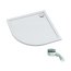 Schedpol Corrina New Brodzik półokrągły 90x90 cm biały + syfon z korkiem klik klak 3.4334 - zdjęcie 1