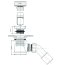 Schedpol Schedline Syfon brodzikowy 52 mm stal nierdzewna SDB52M - zdjęcie 2