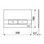Schell Płytka przyciskowa do WC Montus Board 23x6,5x15 cm chrom matowy 031206499 - zdjęcie 2