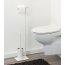 Sealskin Brix Stojak na papier toaletowy ze szczotką do WC, biały mat 362473610 - zdjęcie 5