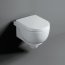 Simas E-Line Zestaw Muszla klozetowa miska WC podwieszana z deską sedesową zwykłą, biały EL18+EL003 - zdjęcie 2