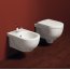 Simas E-Line Zestaw Muszla klozetowa miska WC podwieszana z deską sedesową zwykłą, biały EL18+EL003 - zdjęcie 4