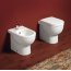 Simas E-line Zestaw Muszla klozetowa miska WC stojąca 35x51 cm z deską sedesową zwykłą, biały EL01+EL004 - zdjęcie 2