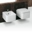 Simas Flow Zestaw Toaleta WC podwieszana 50x36 cm z deską sedesową wolnoopadającą, biały FL63+FL28 - zdjęcie 5