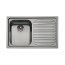 Smeg Cortina Zlewozmywak stalowy jednokomorowy 79x50 cm lewy stalowy SP791DN - zdjęcie 1