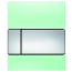 Tece Square Przycisk spłukujący do pisuaru szklany, szkło zielone, przyciski chrom połysk 9242805 - zdjęcie 1