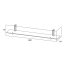 Tiger Cliqit Półka szklana 60x11,4x7,9 cm, szara 2859.10/2859.3.10.46 - zdjęcie 2
