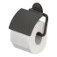 Tiger Tune Uchwyt na papier toaletowy z klapką, czarny szczotkowany metal/czarny 1326638946 - zdjęcie 2