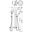 Tres Clasic Zestaw prysznicowy natynkowy termostatyczny z deszczownicą chrom 24219502 - zdjęcie 2