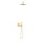 Tres Cuadro Zestaw prysznicowy podtynkowy termostatyczny z deszczownicą złoty 00625003OR - zdjęcie 1