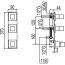 Tres Espacio Bateria wannowo-prysznicowa termostatyczna podtynkowa chrom 1.07.253 - zdjęcie 2