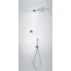 Tres Espacio Zestaw prysznicowy elektroniczny podtynkowy z deszczownicą chrom 092.865.63 - zdjęcie 1