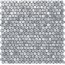 Tubądzin Elements Drops metal silver Mozaika ścienna 30x30,2x0,4 cm, szara mat TUBMSELEDROMETSIL3030204 - zdjęcie 1