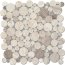 Tubądzin Elements Drops stone grey circle Mozaika ścienna 30,5x30,5x0,8 cm, szara mat TUBMSELEDROSTOGRECIR30530508 - zdjęcie 1