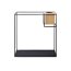 Umbra Cubist Półka z kwietnikiem 38x11,5x39 cm, czarna 470754-427 - zdjęcie 1