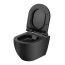 UpTrend Caneo Black Zestaw Toaleta WC 48,5x35,5x34,5 cm bez kołnierza krótka + deska wolnoopadająca czarny mat TR2196D-U18 - zdjęcie 2