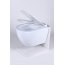 UpTrend Caneo Zestaw Toaleta WC 48,5x35,5x34,5 cm bez kołnierza krótka + deska wolnoopadająca biały połysk TR2196D - zdjęcie 6