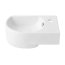 UpTrend Devo Umywalka narożna 40,5x27 cm biały połysk STR4295 - zdjęcie 2