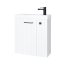 UpTrend Nook Zestaw Szafka podumywalkowa 55x22x65 cm biały mat/uchwyty czarny mat + umywalka meblowa biała 010-SU55-04+TR41366 - zdjęcie 1