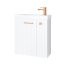UpTrend Nook Zestaw Szafka podumywalkowa 55x22x65 cm biały mat/uchwyty miedź + umywalka meblowa biała 010-SU55-02+TR41366 - zdjęcie 1