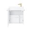 UpTrend Nook Zestaw Szafka podumywalkowa 55x22x65 cm biały mat/uchwyty złote + umywalka meblowa biała 010-SU55-01+TR41366 - zdjęcie 2