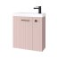 UpTrend Nook Zestaw Szafka podumywalkowa 55x22x65 cm Rose mat/uchwyty czarny mat + umywalka meblowa biała 010-SU55-12+TR41366 - zdjęcie 1