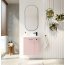 UpTrend Nook Zestaw Szafka podumywalkowa 55x22x65 cm Rose mat/uchwyty czarny mat + umywalka meblowa biała 010-SU55-12+TR41366 - zdjęcie 5