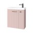 UpTrend Nook Zestaw Szafka podumywalkowa 55x22x65 cm Rose mat/uchwyty Gun metal + umywalka meblowa biała 010-SU55-11+TR41366 - zdjęcie 1