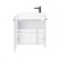 UpTrend Nook Zestaw Szafka podumywalkowa 55x22x65 cm Rose mat/uchwyty Gun metal + umywalka meblowa biała 010-SU55-11+TR41366 - zdjęcie 2