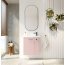 UpTrend Nook Zestaw Szafka podumywalkowa 55x22x65 cm Rose mat/uchwyty Gun metal + umywalka meblowa biała 010-SU55-11+TR41366 - zdjęcie 5