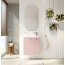 UpTrend Nook Zestaw Szafka podumywalkowa 55x22x65 cm Rose mat/uchwyty złoto + umywalka meblowa biała 010-SU55-09+TR41366 - zdjęcie 5