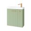 UpTrend Nook Zestaw Szafka podumywalkowa 55x22x65 cm szałwia mat/uchwyty miedź + umywalka meblowa biała 010-SU55-06+TR41366 - zdjęcie 1