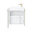 UpTrend Nook Zestaw Szafka podumywalkowa 55x22x65 cm szałwia mat/uchwyty złoto + umywalka meblowa biała 010-SU55-05+TR41366 - zdjęcie 2