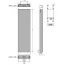 Vasco Flat-V-Line T22 Pionowy Grzejnik płytowy 40x180 cm biały S600 112990400180080080600-0000 - zdjęcie 3