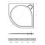Vayer Citizen Virgo Brodzik półokrągły symetryczny 100x100x3 cm konglomeratowy, biały 100.100.001.2-3.0.0.0.0 - zdjęcie 3