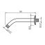 Vedo L-160 Ramię prysznicowe ścienne 16 cm chrom VSN0101/CH - zdjęcie 2
