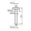 Vedo Square Flat Ramię prysznicowe sufitowe 15 cm czarny mat VSN0152/CZ - zdjęcie 2
