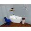 Victory Spa Simple Line Jive Wanna narożna 150x90 cm asymetryczna ze stelażem i przelewem lewa, biała OBL.940.910.00.1 - zdjęcie 2