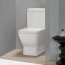 Villeroy & Boch Architectura Toaleta WC stojąca kompaktowa 37x70 cm lejowa z powłoką AntiBac, biała Weiss Alpin 568710T1 - zdjęcie 5