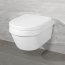 Villeroy & Boch Architectura Combi-Pack Toaleta WC podwieszana 53x37 cm DirectFlush bez kołnierza z powłoką CeramicPlus z deską wolnoopadającą biały 4694HRR1 - zdjęcie 8